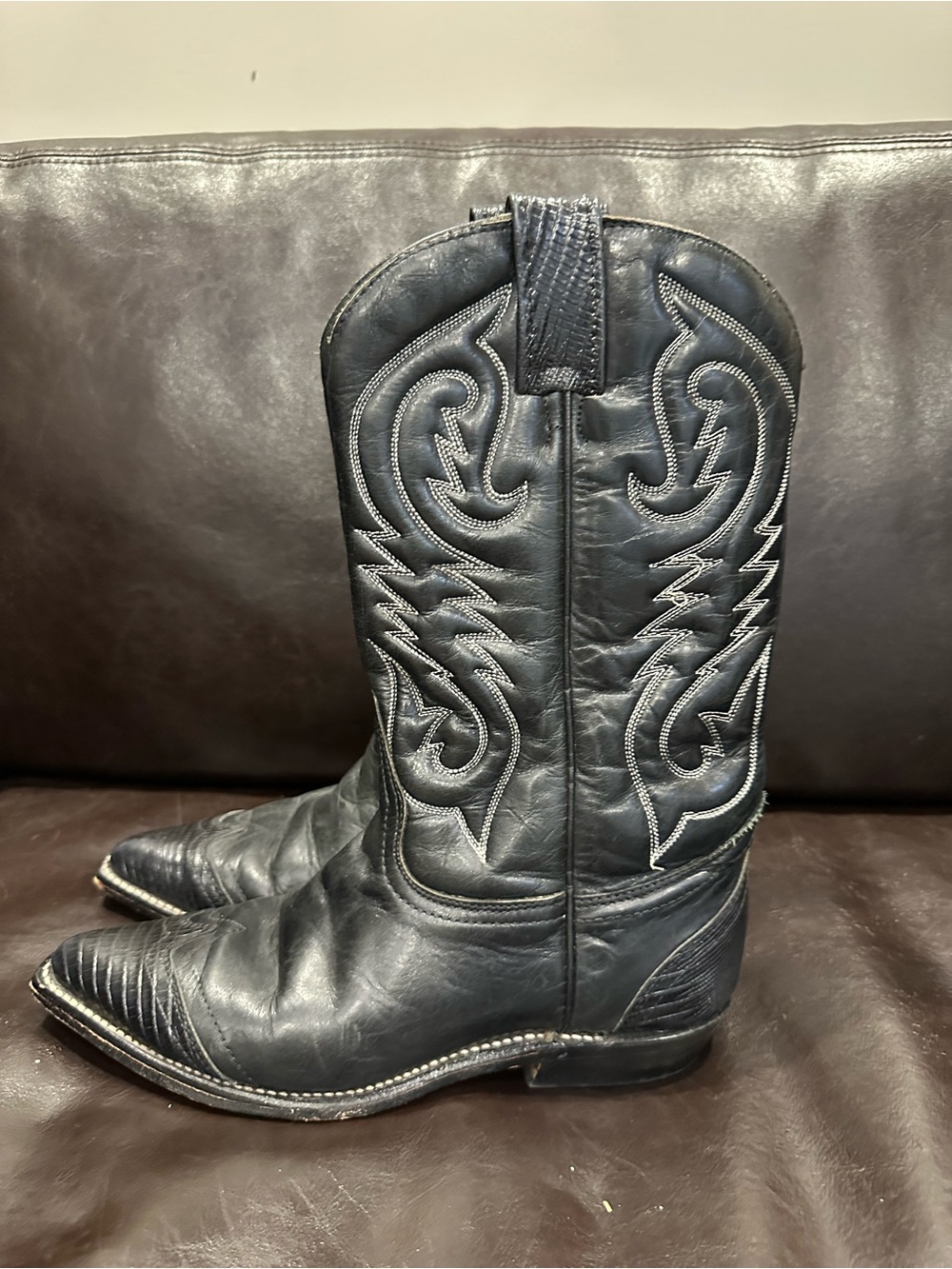 Vintage Black Cowboy Boots